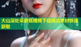 大山深处采蘑菇视频下载高清素材快速获取