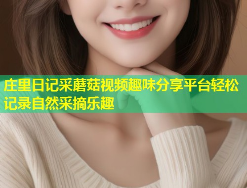 庄里日记采蘑菇视频趣味分享平台轻松记录自然采摘乐趣